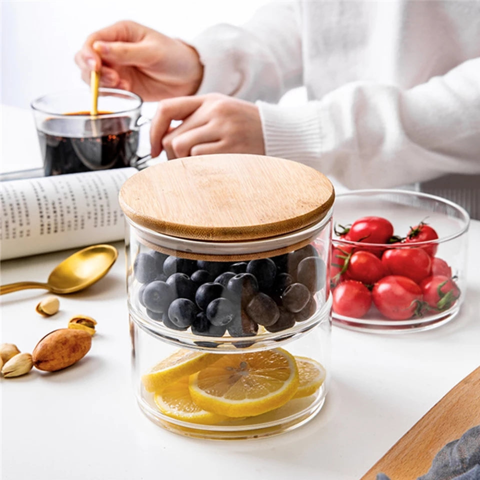 3 Tier Stackable Jar Set with Bamboo lid – Zhoozh.africa