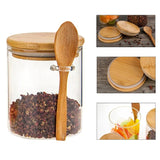 450ml Glass Jar with Bamboo lid & spoon