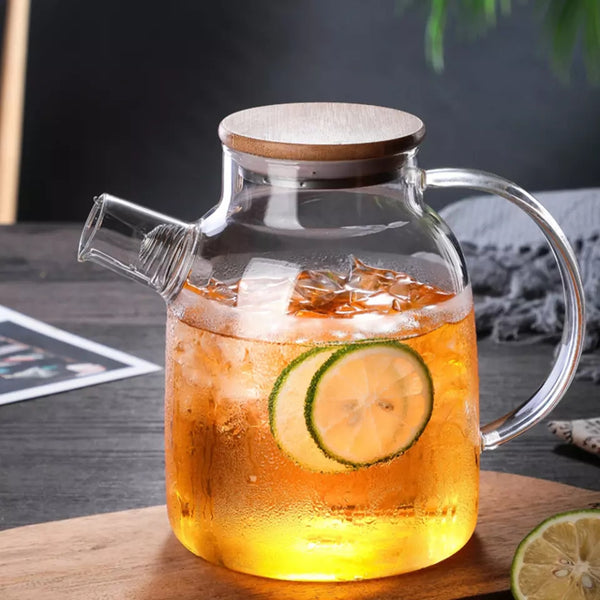 Glass Teapot with Bamboo lid