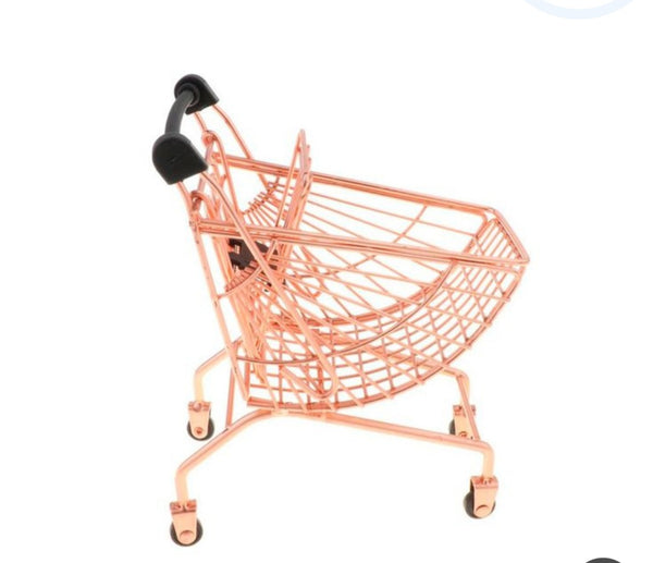 Mini Rose Gold Shopping Cart