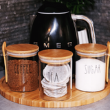 450ml Glass Jar with Bamboo lid & spoon