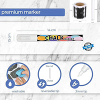 56pc Multipurpose Chalkboard Labels