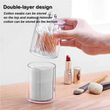 Acrylic Double Cotton Wool Holder