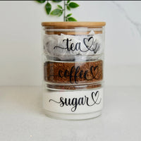 3 Tier Stackable Jar Set with Bamboo lid