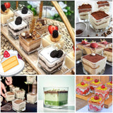 Set of 6 Mini Square Glass Bowls