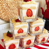 Set of 6 Mini Square Glass Bowls