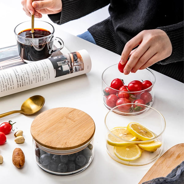 3 Tier Stackable Jar Set with Bamboo lid