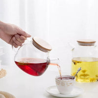 Glass Teapot with Bamboo lid