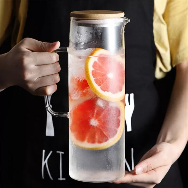 1.5litre Glass Jug with Bamboo Lid