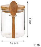 450ml Glass Jar with Bamboo lid & spoon