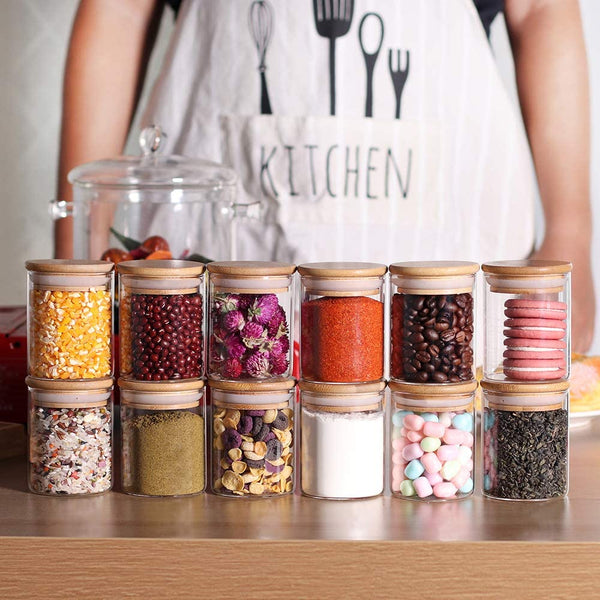 210ml Glass Jars with Bamboo Lids