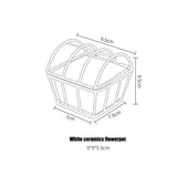 Gold Treasure Chest with Ceramic Bowl