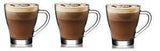 4 x 255ml Glass Coffee Mugs