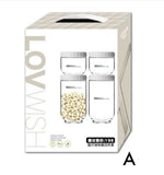 Easy Lock Round Glass Jars