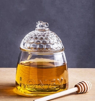 Glass Honey Pot with Dipper