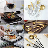 Marble Look ceramic Plates and Tusk Cutlery Combo