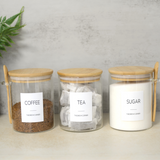 450ml Glass Jar with Bamboo lid & spoon